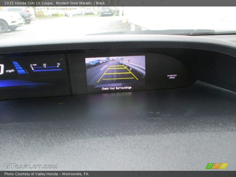 Modern Steel Metallic / Black 2015 Honda Civic LX Coupe