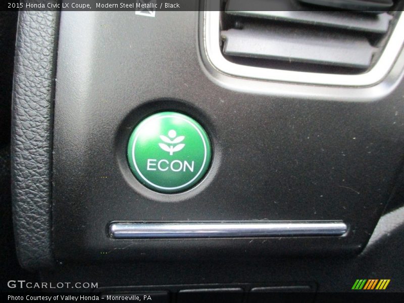 Modern Steel Metallic / Black 2015 Honda Civic LX Coupe