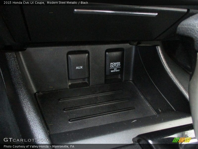 Modern Steel Metallic / Black 2015 Honda Civic LX Coupe