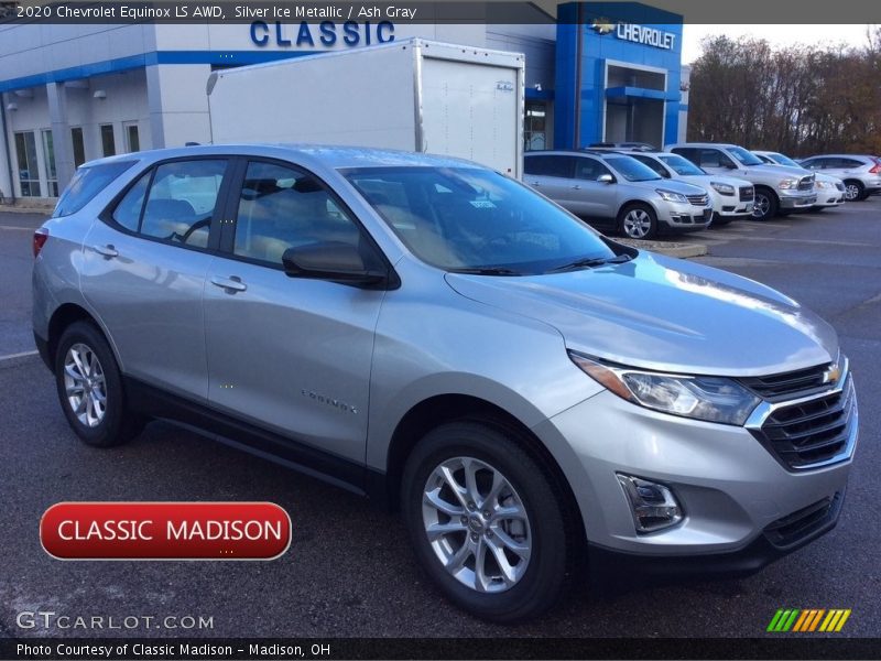 Silver Ice Metallic / Ash Gray 2020 Chevrolet Equinox LS AWD