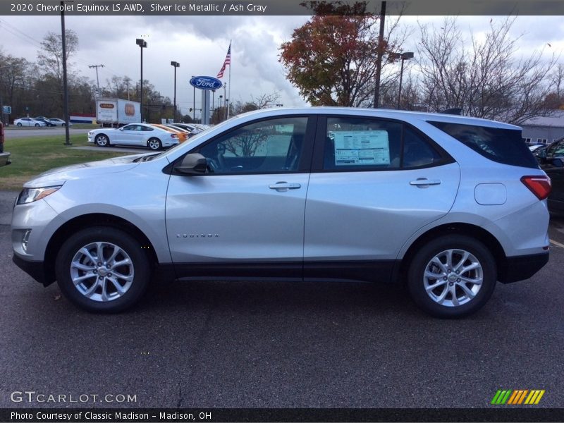 Silver Ice Metallic / Ash Gray 2020 Chevrolet Equinox LS AWD