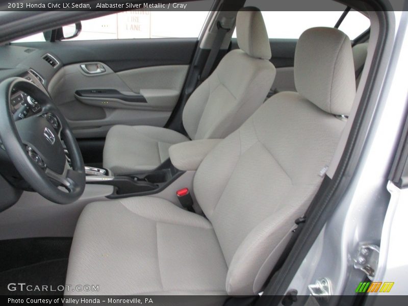 Alabaster Silver Metallic / Gray 2013 Honda Civic LX Sedan