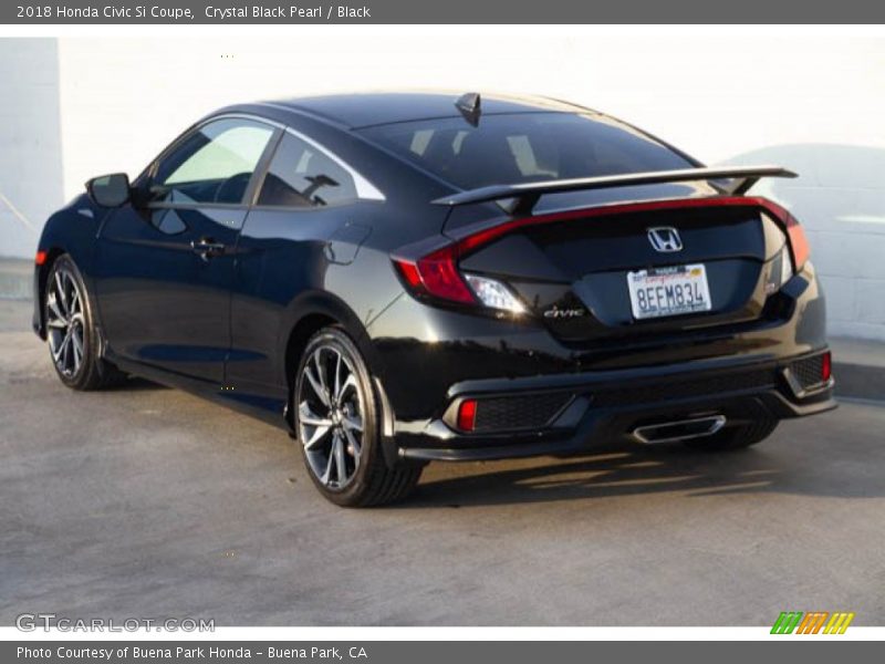 Crystal Black Pearl / Black 2018 Honda Civic Si Coupe