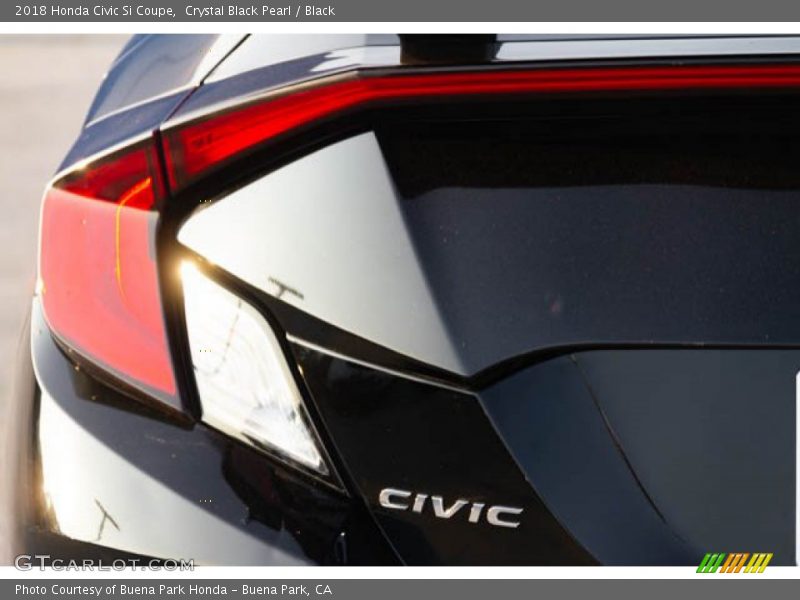 Crystal Black Pearl / Black 2018 Honda Civic Si Coupe