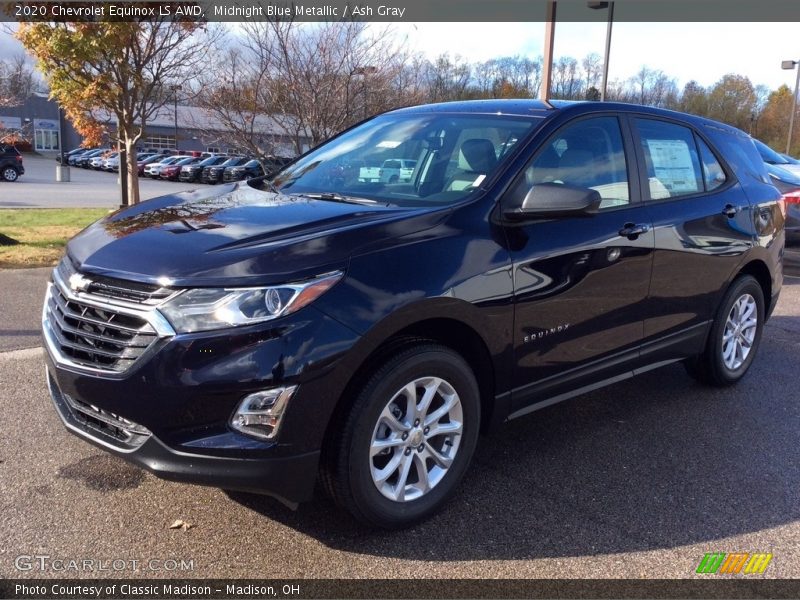 Midnight Blue Metallic / Ash Gray 2020 Chevrolet Equinox LS AWD