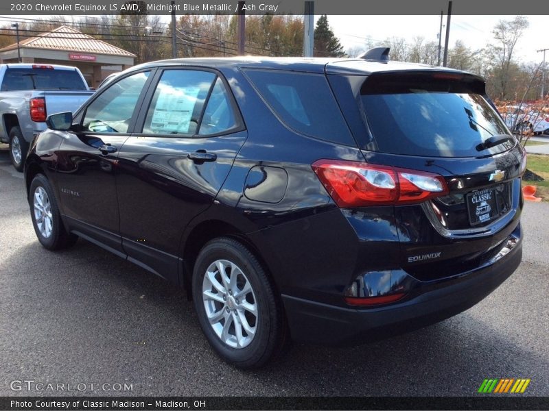 Midnight Blue Metallic / Ash Gray 2020 Chevrolet Equinox LS AWD