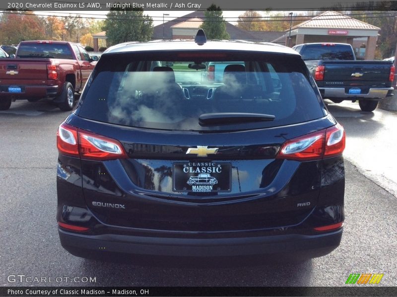 Midnight Blue Metallic / Ash Gray 2020 Chevrolet Equinox LS AWD