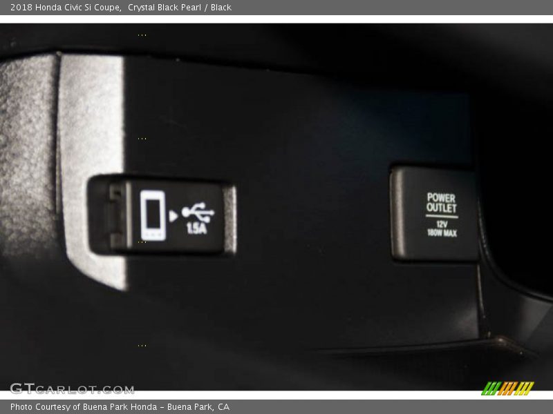 Crystal Black Pearl / Black 2018 Honda Civic Si Coupe