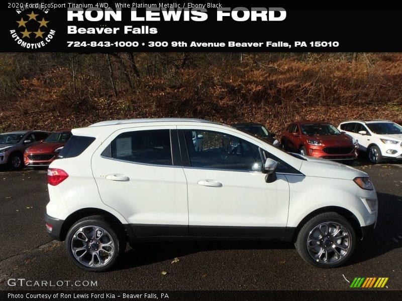 White Platinum Metallic / Ebony Black 2020 Ford EcoSport Titanium 4WD