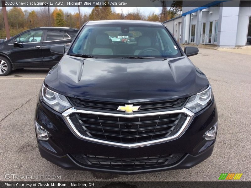 Midnight Blue Metallic / Ash Gray 2020 Chevrolet Equinox LS AWD