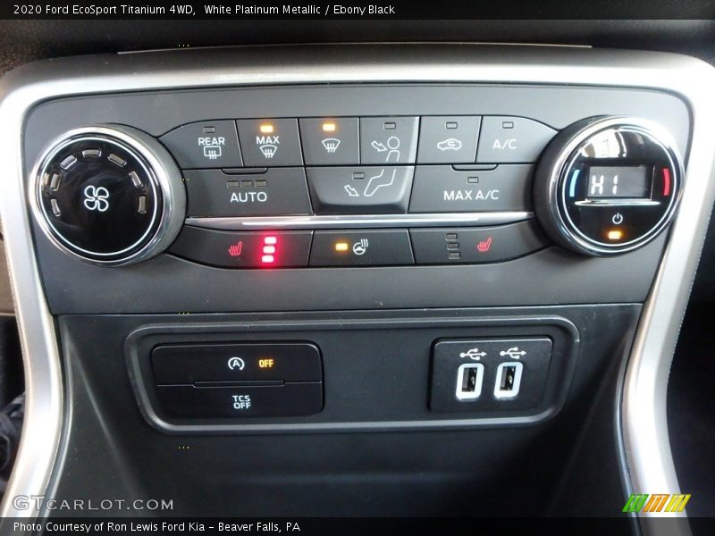 White Platinum Metallic / Ebony Black 2020 Ford EcoSport Titanium 4WD