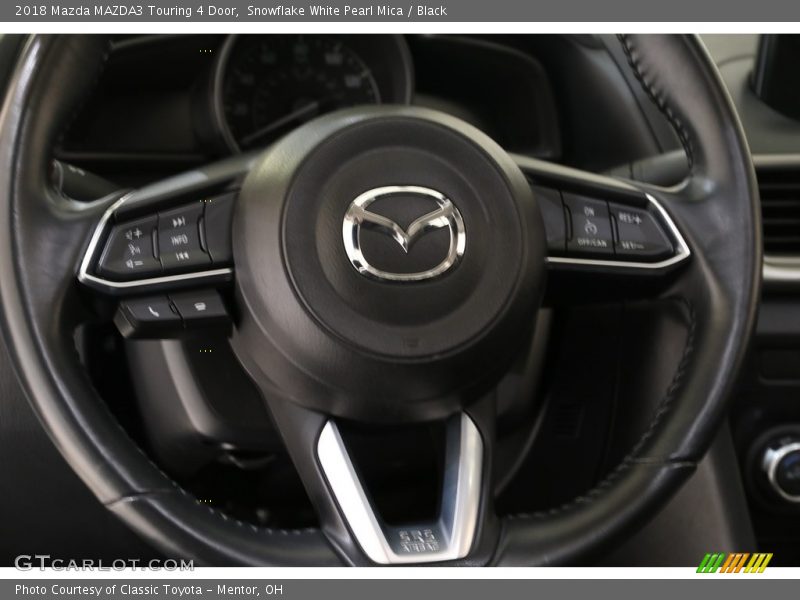 Snowflake White Pearl Mica / Black 2018 Mazda MAZDA3 Touring 4 Door