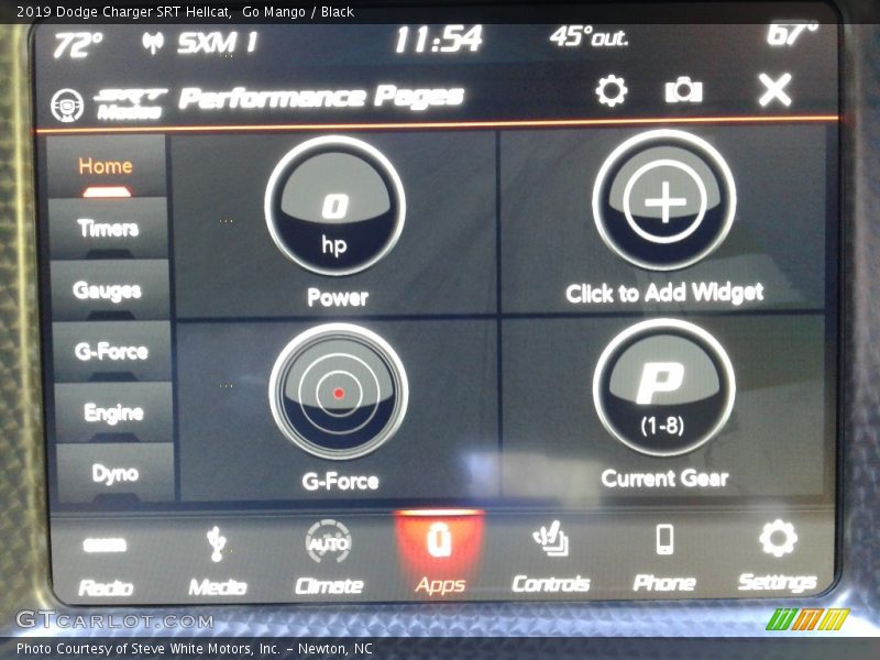 Controls of 2019 Charger SRT Hellcat