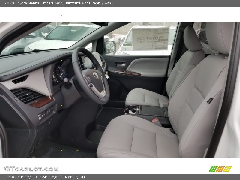 Blizzard White Pearl / Ash 2020 Toyota Sienna Limited AWD