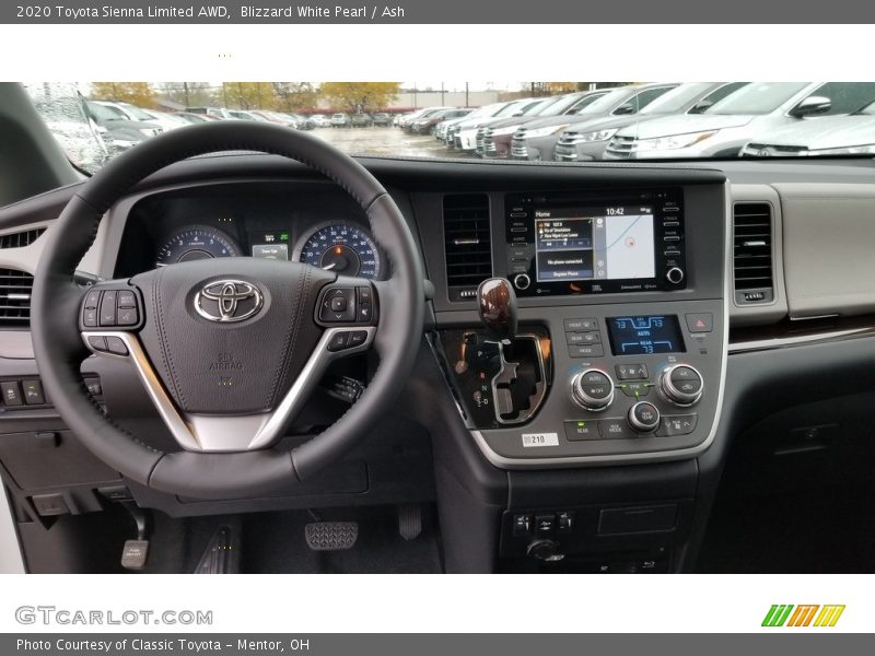 Blizzard White Pearl / Ash 2020 Toyota Sienna Limited AWD