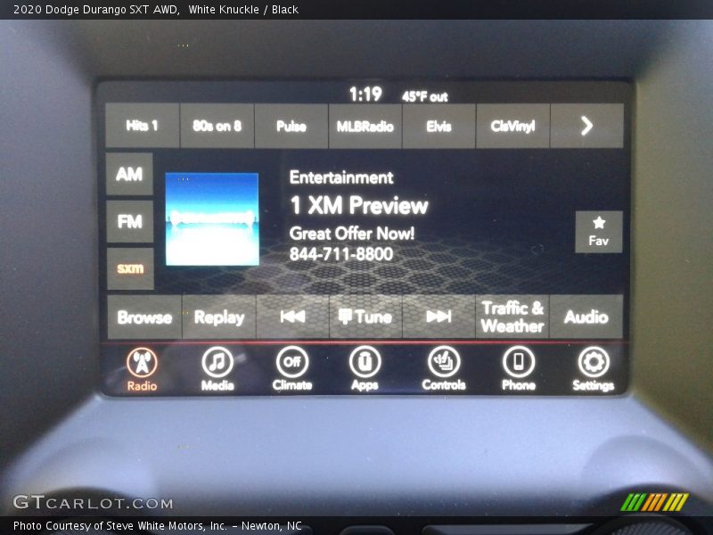 White Knuckle / Black 2020 Dodge Durango SXT AWD
