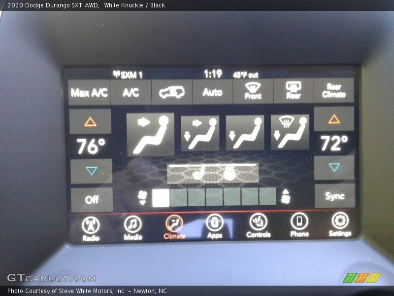 White Knuckle / Black 2020 Dodge Durango SXT AWD