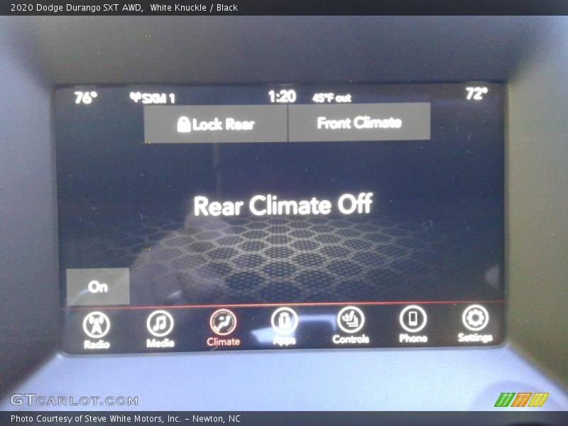 White Knuckle / Black 2020 Dodge Durango SXT AWD