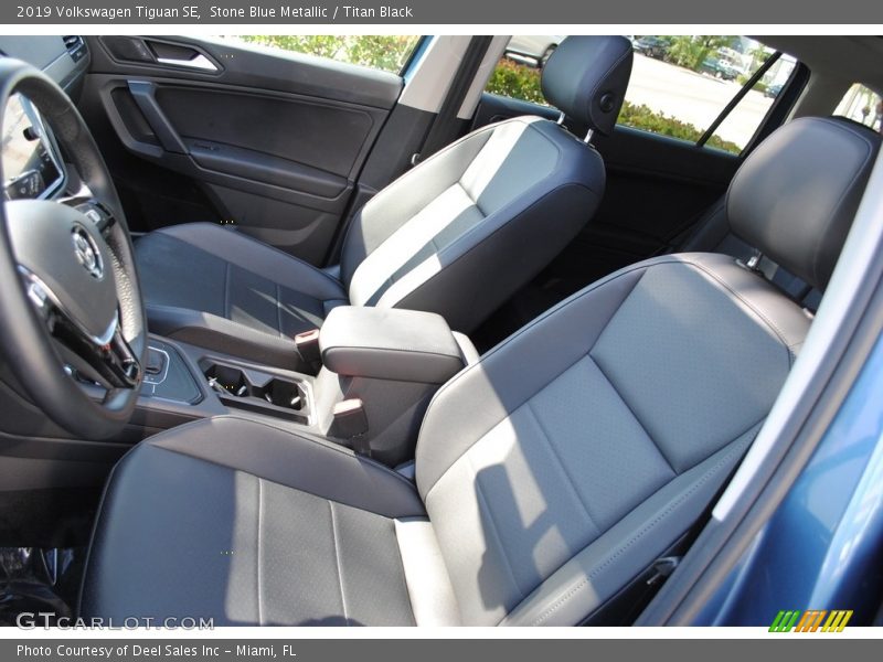 Stone Blue Metallic / Titan Black 2019 Volkswagen Tiguan SE
