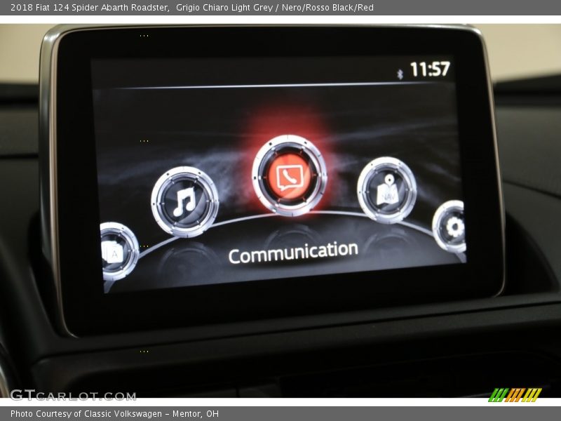 Grigio Chiaro Light Grey / Nero/Rosso Black/Red 2018 Fiat 124 Spider Abarth Roadster