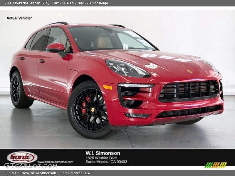 Carmine Red / Black/Luxor Beige 2018 Porsche Macan GTS