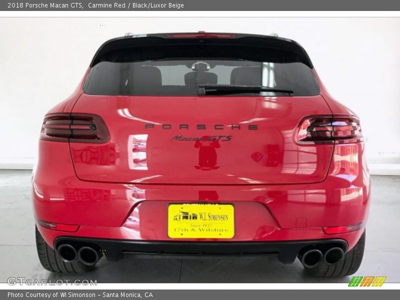 Carmine Red / Black/Luxor Beige 2018 Porsche Macan GTS