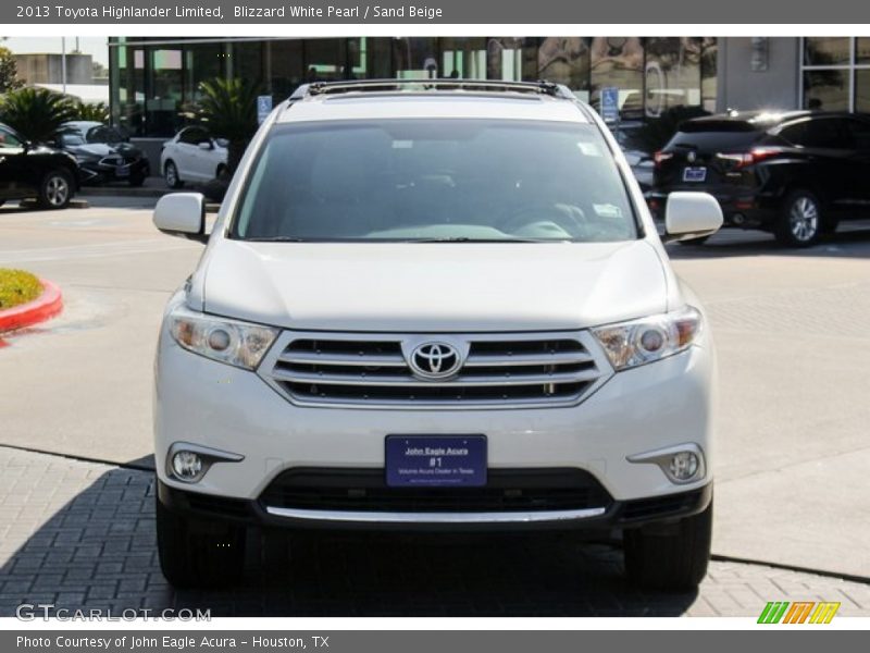 Blizzard White Pearl / Sand Beige 2013 Toyota Highlander Limited