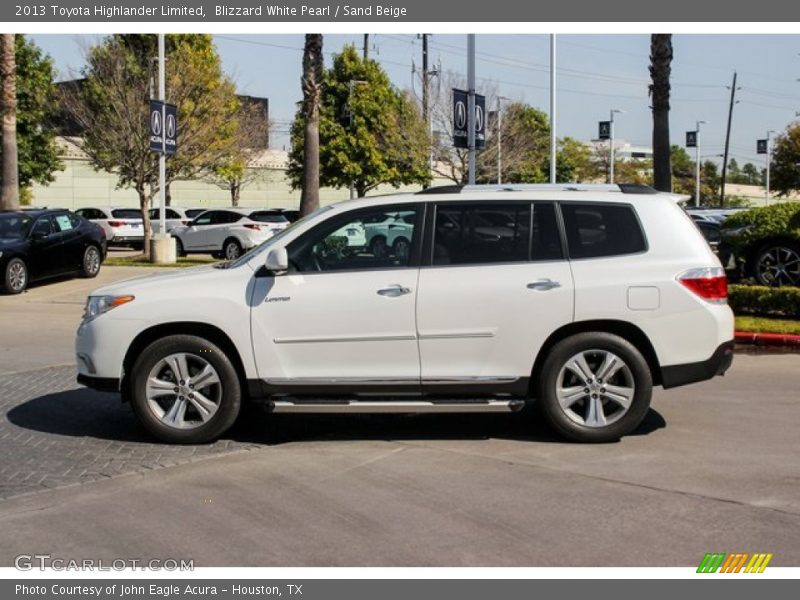 Blizzard White Pearl / Sand Beige 2013 Toyota Highlander Limited