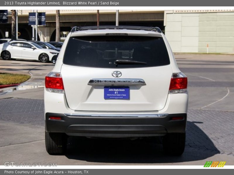 Blizzard White Pearl / Sand Beige 2013 Toyota Highlander Limited
