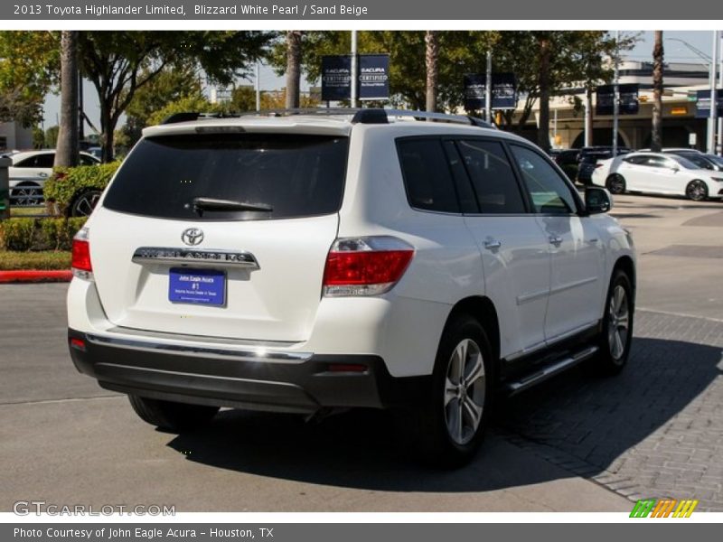 Blizzard White Pearl / Sand Beige 2013 Toyota Highlander Limited