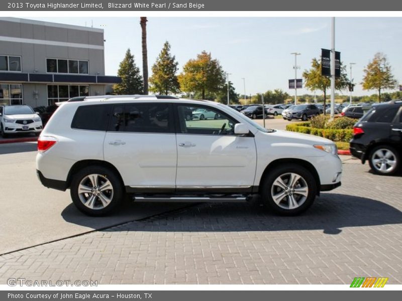 Blizzard White Pearl / Sand Beige 2013 Toyota Highlander Limited