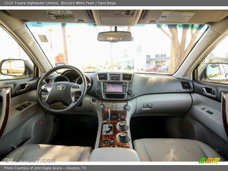Blizzard White Pearl / Sand Beige 2013 Toyota Highlander Limited