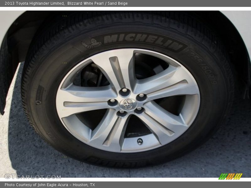 Blizzard White Pearl / Sand Beige 2013 Toyota Highlander Limited