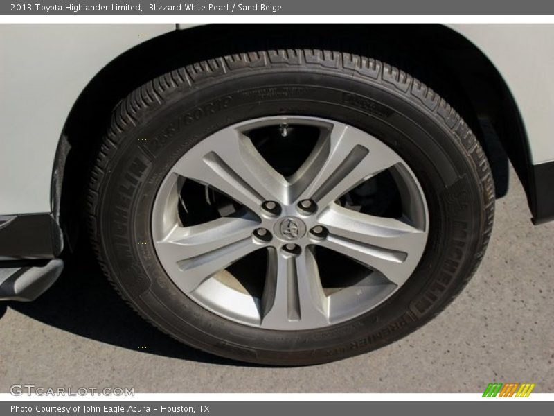 Blizzard White Pearl / Sand Beige 2013 Toyota Highlander Limited