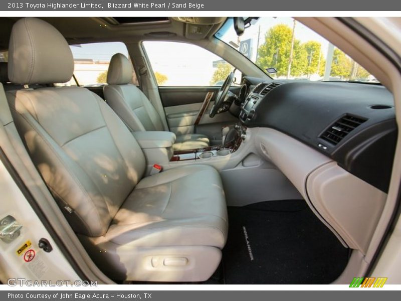 Blizzard White Pearl / Sand Beige 2013 Toyota Highlander Limited