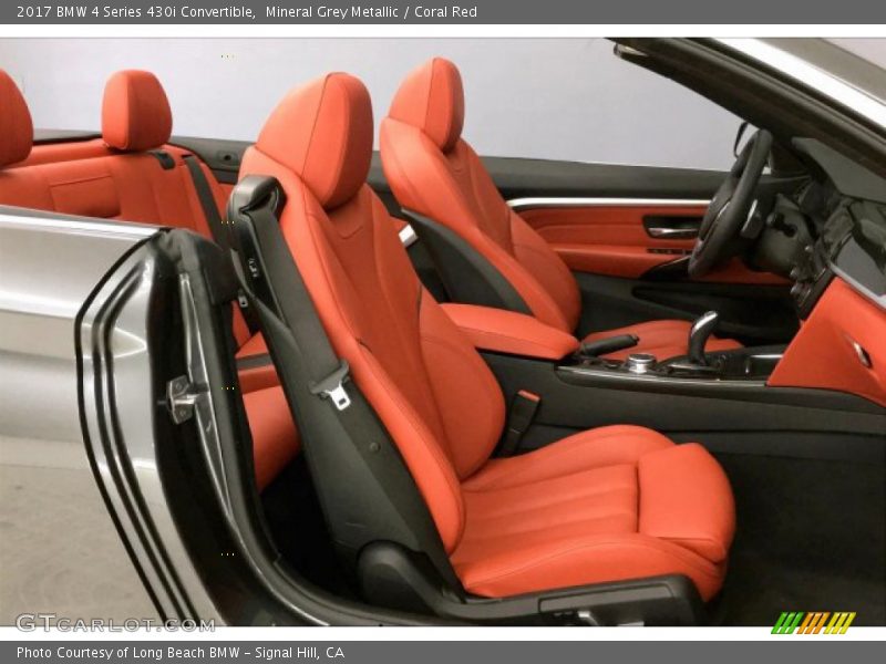 Mineral Grey Metallic / Coral Red 2017 BMW 4 Series 430i Convertible