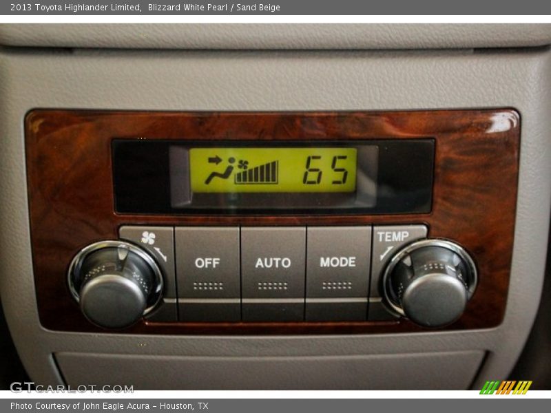 Blizzard White Pearl / Sand Beige 2013 Toyota Highlander Limited