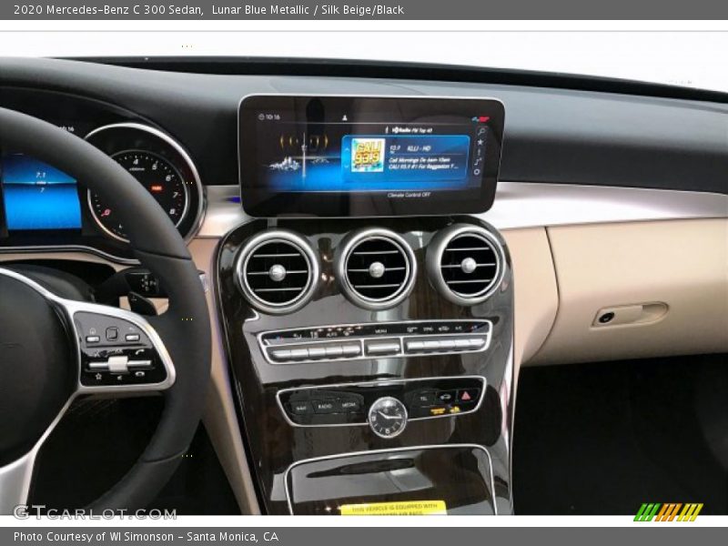 Lunar Blue Metallic / Silk Beige/Black 2020 Mercedes-Benz C 300 Sedan