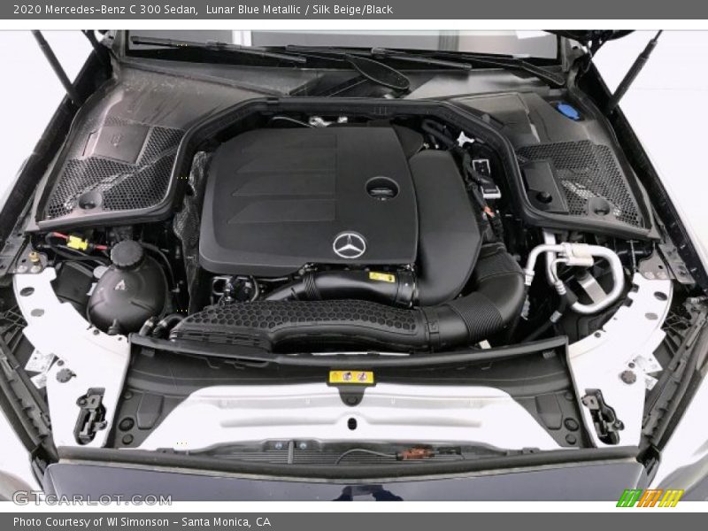 Lunar Blue Metallic / Silk Beige/Black 2020 Mercedes-Benz C 300 Sedan