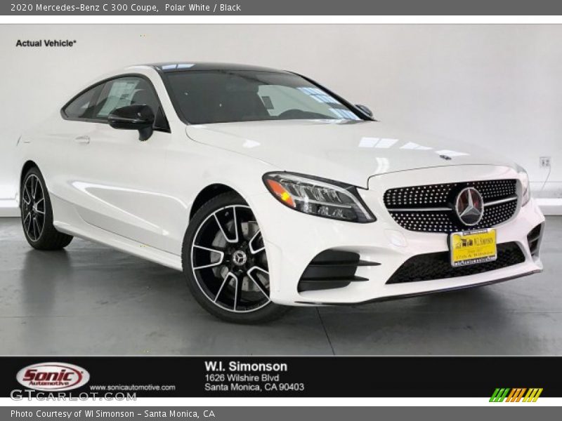 Polar White / Black 2020 Mercedes-Benz C 300 Coupe