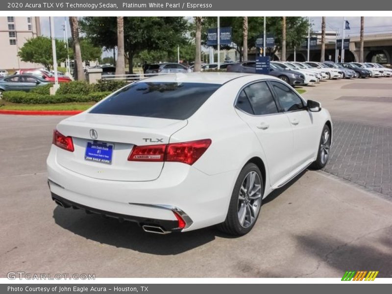 Platinum White Pearl / Espresso 2020 Acura TLX V6 Technology Sedan