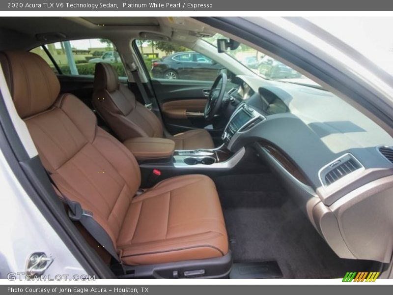 Platinum White Pearl / Espresso 2020 Acura TLX V6 Technology Sedan