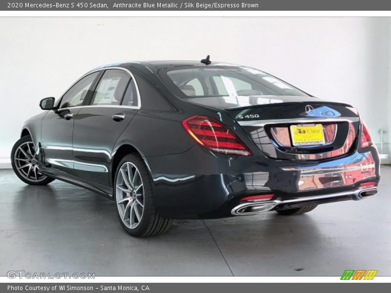 Anthracite Blue Metallic / Silk Beige/Espresso Brown 2020 Mercedes-Benz S 450 Sedan