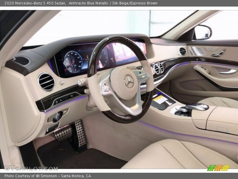 Anthracite Blue Metallic / Silk Beige/Espresso Brown 2020 Mercedes-Benz S 450 Sedan