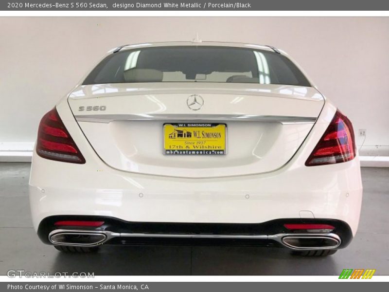 designo Diamond White Metallic / Porcelain/Black 2020 Mercedes-Benz S 560 Sedan
