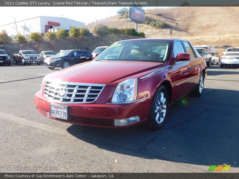 Crystal Red Tintcoat / Titanium/Dark Titanium Accents 2011 Cadillac DTS Luxury