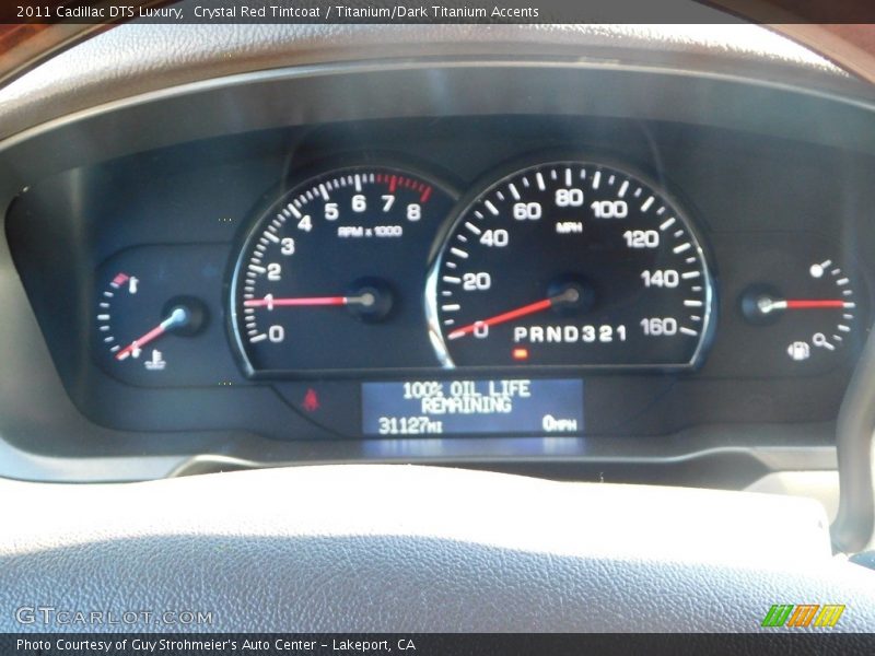Crystal Red Tintcoat / Titanium/Dark Titanium Accents 2011 Cadillac DTS Luxury