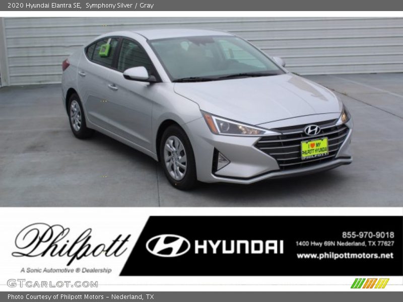 Symphony Silver / Gray 2020 Hyundai Elantra SE