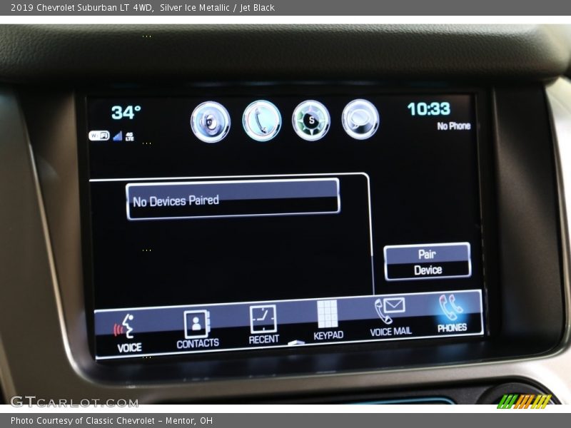 Silver Ice Metallic / Jet Black 2019 Chevrolet Suburban LT 4WD