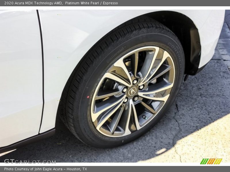 Platinum White Pearl / Espresso 2020 Acura MDX Technology AWD